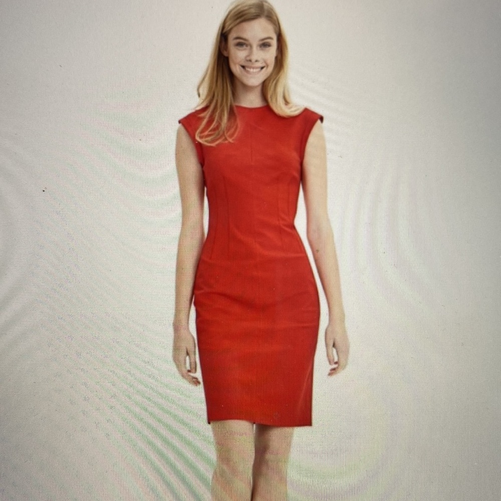 Banana Republic Sloan Stretch Pencil Body con Back Zip Sheath Dress SIZE 6 NWT